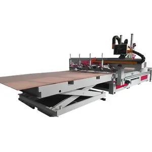 Chencan CNC Di Jinan 1325 CNC Bersarang Furniture Mesin Router Kayu Kabinet Lemari Cutting