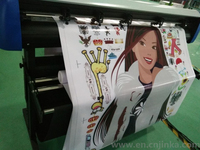 JINNKA GC-721ABJ Stapmotoren Laserpositionerings Vinyl Sticker Contour Snijplotter Machine 630mm Snijbreedte USB Interface