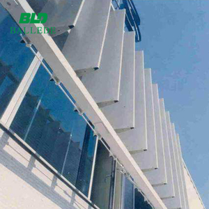 กลางแจ้ง extrusion sun shade louver แนวตั้ง airfoil อลูมิเนียม sunbreaker - Product Image 2