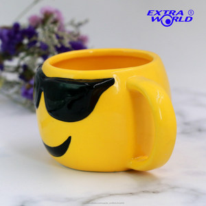 Gran capacidad de cerámica pintada a mano personalizado taza de café Taza de cerámica Emoji - Product Image 3