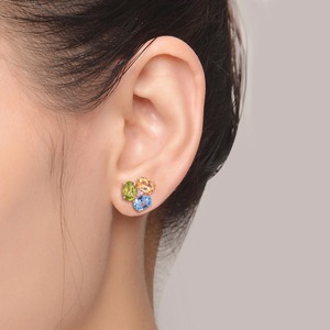 Orecchini a Perno Semplici in Argento Sterling 925 con Topazio Giallo Ovale Naturale per Fidanzamento, Matrimonio e Anniversario per Donne EI037 - Product Image 5