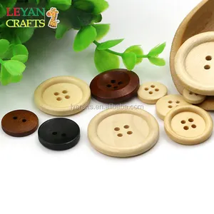 Custom Fashion Laser Engraved Logo Wood Button for Shirt and Clothes