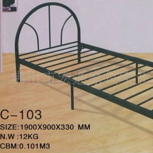 America size iron bed / single bed made in China /metal tube bed frame