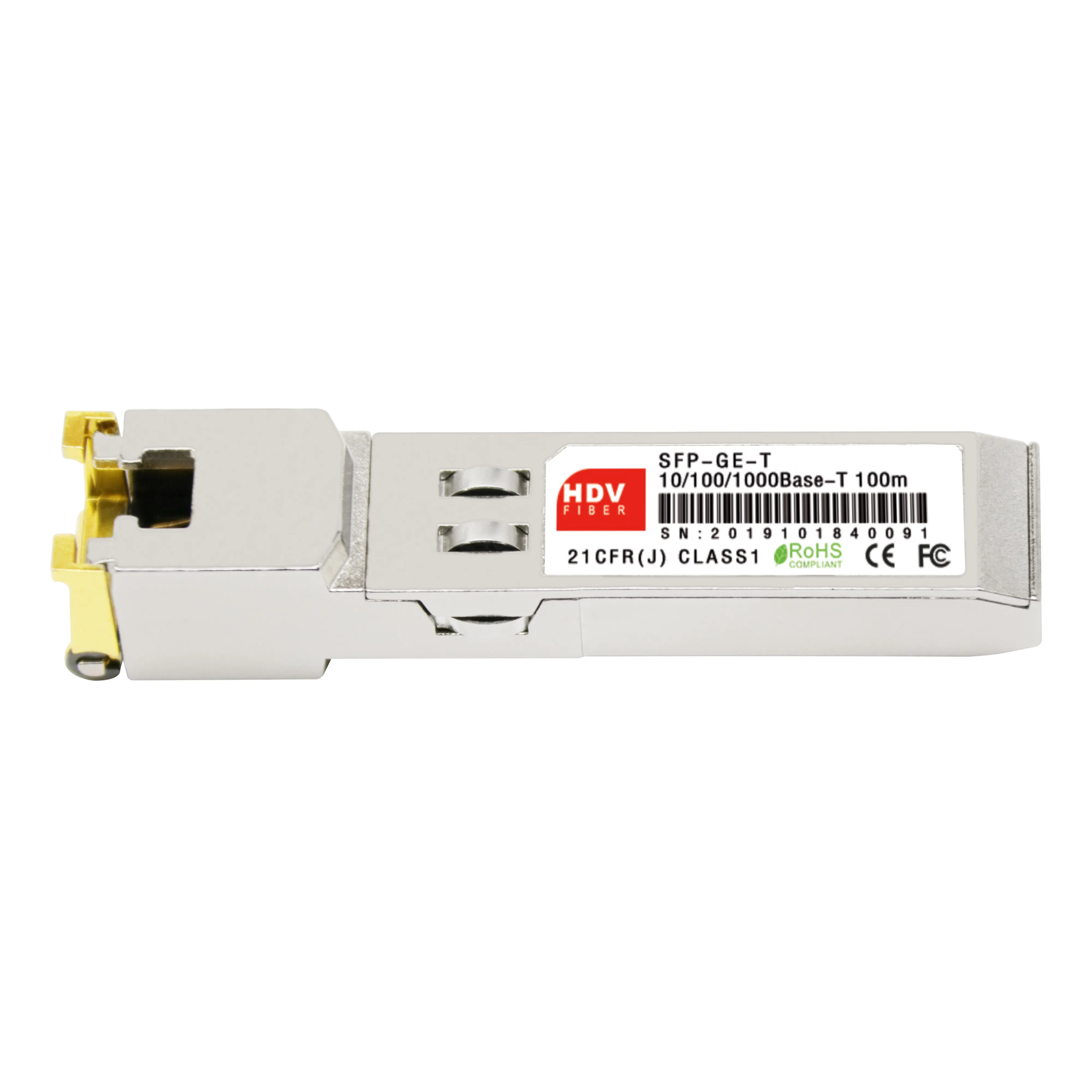 Медный sfp один порт rj45 10/100/1000M Base-T 100m оптический трансивер sfp модуль