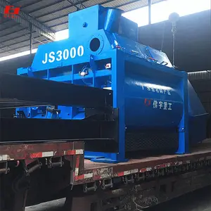 JS3000 — grande machine de mélange en béton, fille avec bande de convoyeur, la grande plante en béton est remplie avec le mélangeur principal