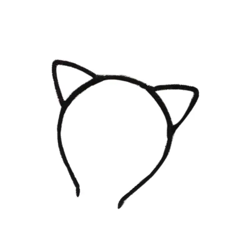 Fête oreilles de chat halloween cheveux accessoires Avec Mousseline Enveloppé Chat Oreilles Bandeau