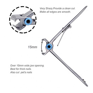 Tronchesino Deluxe Robusto in Acciaio Inossidabile con Lama Curva per Unghie di Mani e <span class=keywords><strong>Piedi</strong></span>, Apertura a Gola Larga 15mm per Unghie Spesse - Product Image 4