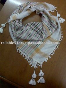 Bufanda Shemagh ÁRABE de estilo étnico, turbante suave de algodón y viscosa para verano, pañuelo informal a cuadros con patrón sólido y logotipo personalizado - Product Image 2