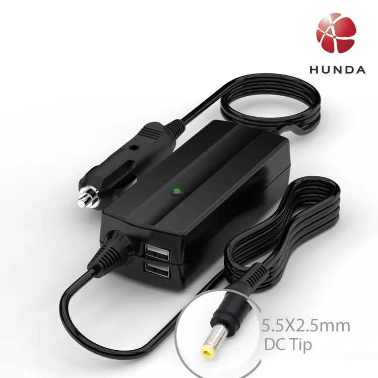 Carregador dc universal 40w 20v 2a, adaptador para laptop 2 entradas usb portátil para laptop e notebook