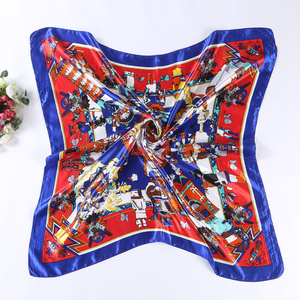 NO MOQ High Quality <strong>Silk</strong> Twill <strong>Scarf</strong> Printed Design square <strong>Head</strong> <strong>Scarf</strong> Women <strong>Sleep</strong> Hair Satin <strong>Silk</strong> <strong>Scarf</strong> - Product Image 2