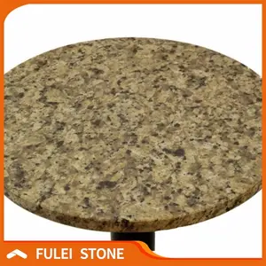 Lüks brezilyalı granit üst 48 inç yuvarlak granit mutfak masaları üst