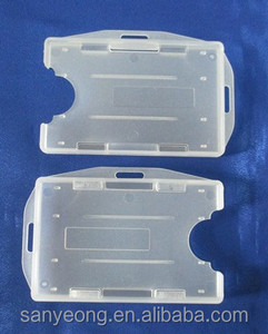 Tarjetero de plástico de dos caras para 2 tarjetas - Product Image 3