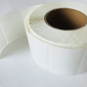 White matte poly inkjet printable label roll for TM-3500 ,C7500 ,VIPcolor,