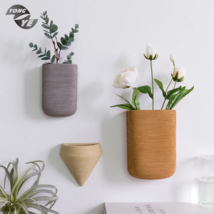Occidentale indoor elegante ornamento vari colori popolari di design per la casa decorazione da <span class=keywords><strong>parete</strong></span> in ceramica appeso vaso - Product Image 2