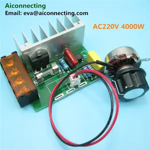 4000W 0-220V AC SCR Tegangan Listrik Regulator Motor Speed Controller dengan Eksternal Tombol