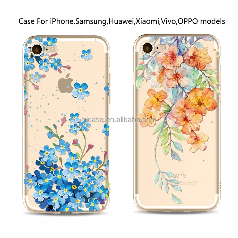 Ultra Thin Soft Tpu Print Flower Protective Mobile Phone Case Mobile Cell Phone Cover accessories For Xiaomi Redmi 4A note2 3