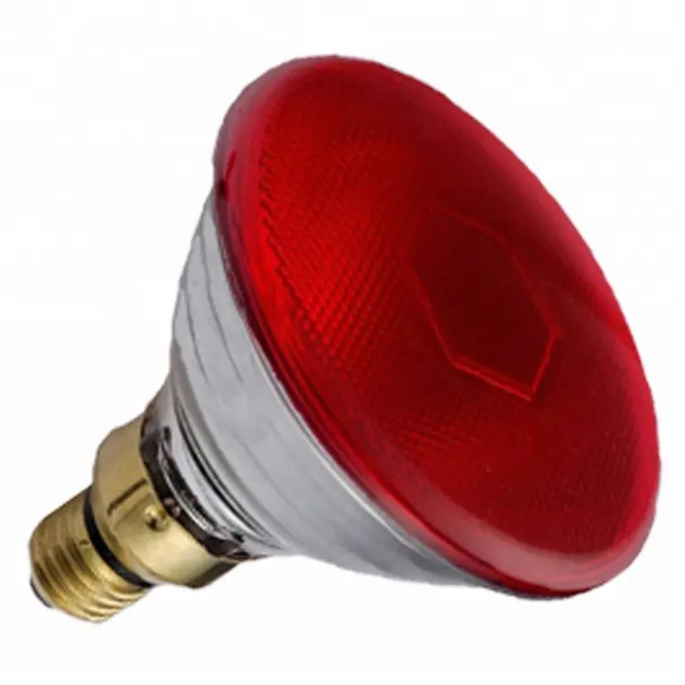 Professional Poultry Heat Lamp PAR38 100W Hard Glass Infrared Heat Light Bulbs With CE FCC