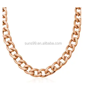 Stainless Steel Gold Chain Making Machine, Thick Chain Gold Plated 11mm Wide Classic Curb Cuban Chain Necklace