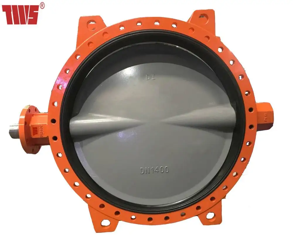 DN1400 PN10 Linha Center Softback Assento U tipo Válvula Borboleta Flange Dupla