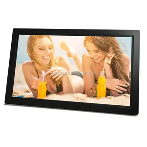 Marco de imagen digital de 22 pulgadas, pantalla LCD, mp4 hd, marco de fotos digital sexy, vídeo, descarga gratuita