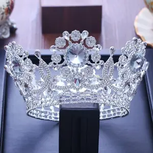 Círculo completo coroa royal queen tiara pageant miss world crown