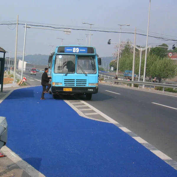 Anti-skid renkli asfalt soğuk karışım otoparklar için renkli yol asfalt malzemesi