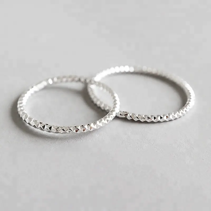 Anel de prata esterlina s925 feminino, anel de índice de dedo para mulheres 100%