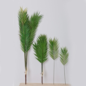 Haute qualité <span class=keywords><strong>grand</strong></span> artificielle feuille de palmier vert plantes décoration décoration de la maison bureau - Product Image 3