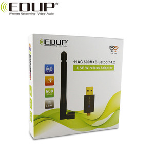 Edup 2 In 1 AC600 Netwerkkaart Dual Band Wifi Kaart <span class=keywords><strong>Bt</strong></span> V4.2 Draadloze <span class=keywords><strong>Usb</strong></span> Adapter <span class=keywords><strong>Dongle</strong></span>