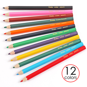 7.0 ''Jumbo arcobaleno modello rotondo in legno matita esagonale colore materiale di carta certificato EN71 per uso scolastico - Product Image 2
