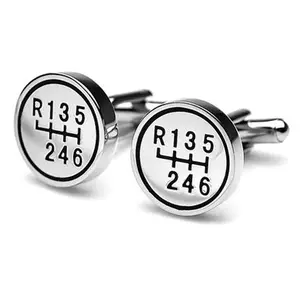 Custom Novelty Masonic Logo Brand Cuff Link Men Black Cufflinks