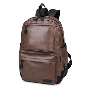 Brand <strong>Brown</strong> Soft Fashion Fancy Computer Mens Designer PU Waterproof High Quality <strong>Backpack</strong> Oem - Product Image 1