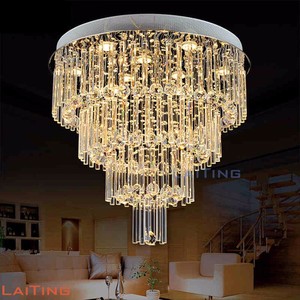 Big Crystal Chandelier Thiết Kế Tròn Nhựa Bao Gồm Đèn Đèn Trần 92043 - Product Image 1