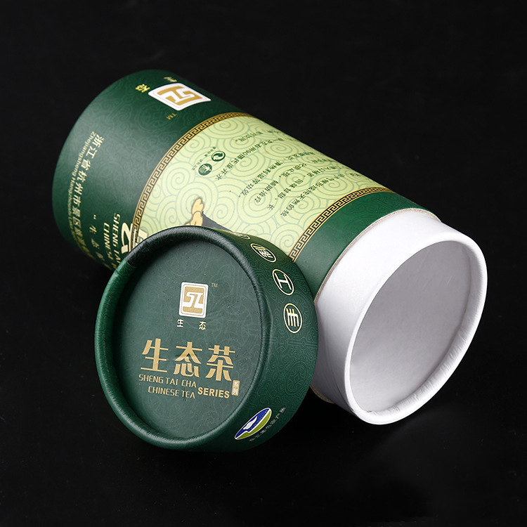 Customized logo Recyclable Paper Packing Tubes for Tea Wholesale Cardboard Tube Packaging