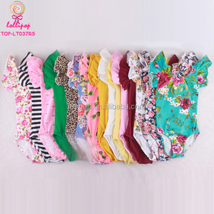 Commercio all'ingrosso di Colore Solido del Bambino Delle Ragazze Ginnastica Body Unitard Costume di Balletto Del Capretto Del Cotone Svolazzano Manica Body Per La Danza di Usura - Product Image 6