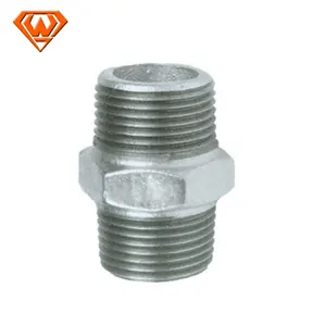 3/4 Mechanical Joint Nipple Gi Pipe Fitting Galvanized Cast Malleable Iron Fittings Nipple