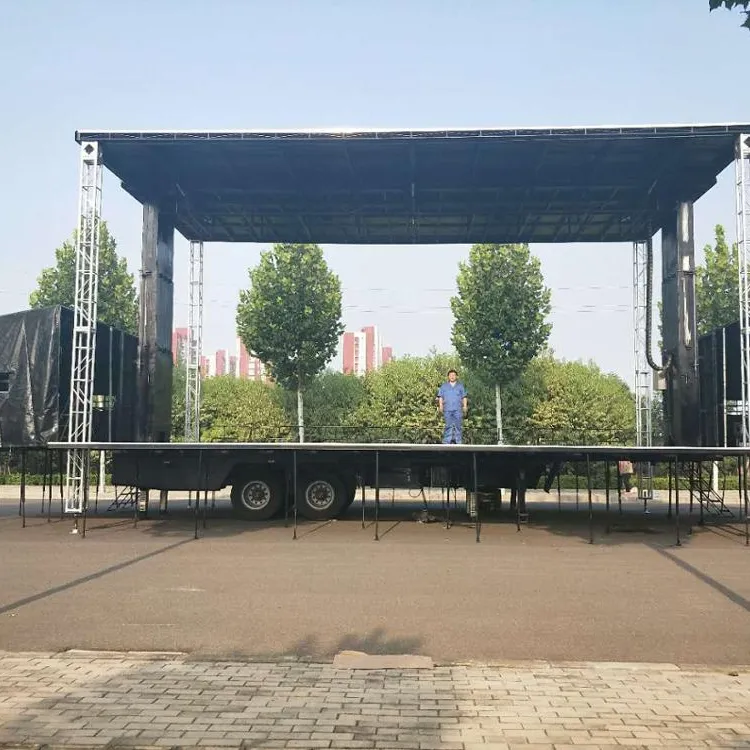 sell customized 5.7m semi-trailer mobile stage car