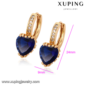 93825-pendientes de corazón de oro de 18 quilates, joyería de moda al por mayor - Product Image 6