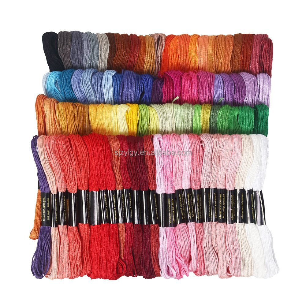 Нитки мулине Египетский длинноволокнистый хлопок тянуть сильный яркий свет 8 м/катушка вышивка крестиком нитки