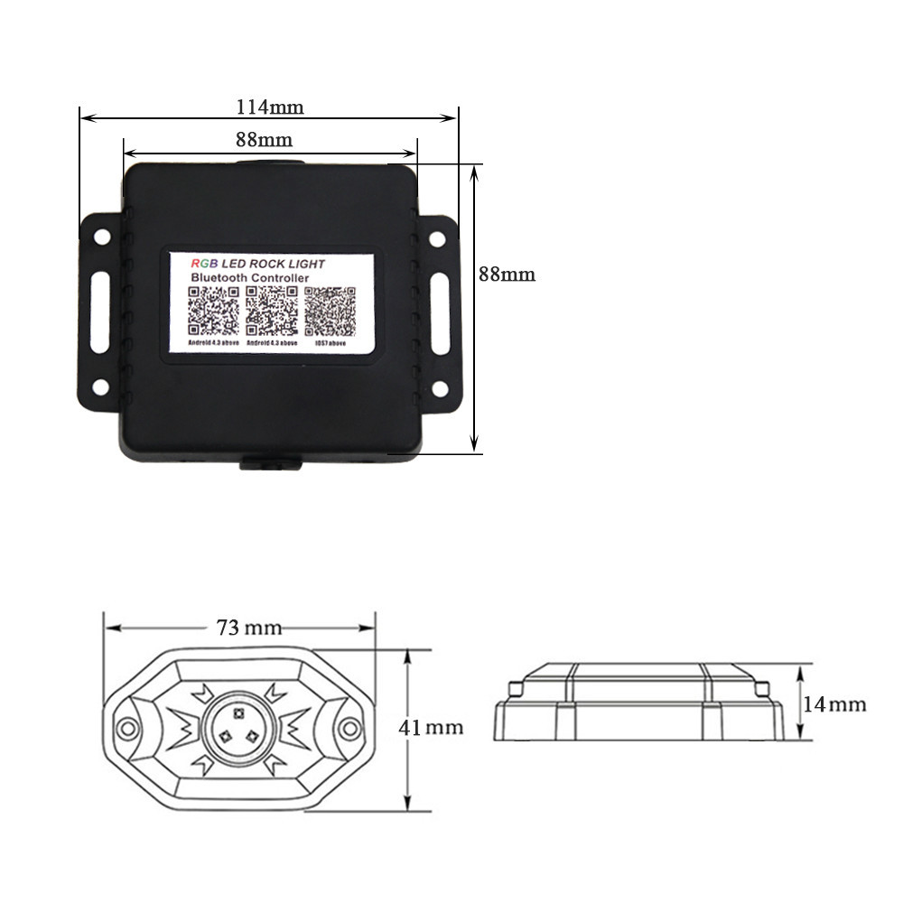 8 Vainas RGB Luces Led Off Road Led RGB Luz Roca para Camiones 4x4