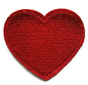 Red Heart China Wholesale Custom Embroidery Patches Iron-On/Sewオン/Self粘着Applique