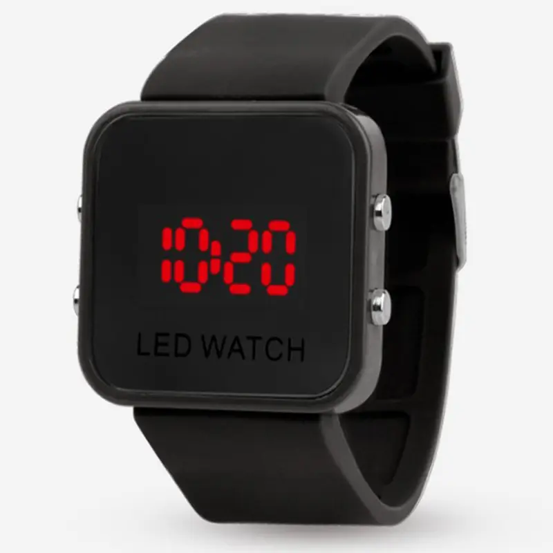 Factory Price Promotional Unisex Silicone/Rubber Sports Wrist WatchとDigital LED Watch
