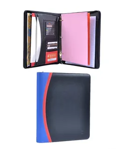 2016 zippered 3 ring binder portfolio/3 ring conference folder/document holder