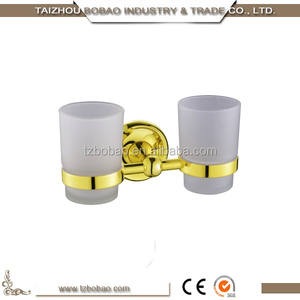 Hôtel <span class=keywords><strong>De</strong></span> <span class=keywords><strong>Bain</strong></span> Matériel En Laiton D'or Porte Lunettes Brosse à Dents Tasse - Product Image 1