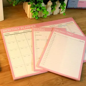 Mensile planner/agenda Giornaliera/Settimanale Pianificazione del Sistema Staccare Per Fare Pad 60 Fogli