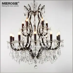 Vintage Loft Crystal Chandelier Retro <strong>Rustic</strong> Hanging <strong>Light</strong> <strong>Fixture</strong> with Adjustable Height Drop Lamp for Home Decor JD001 - Product Image 1