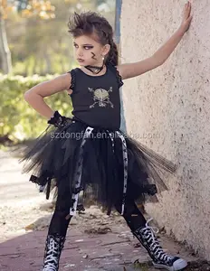 Boutique ropa de chica ropa de estrella de Rock chica Tutu vestido de la princesa del Punk Rock bebé niña traje de HALLOWEEN