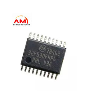 STM32F030F4P6TR MCU 32 بت معالج أي آر إم كورتكس STM32 M0 RISC 16KB فلاش 2.5V/3.3V <span class=keywords><strong>20</strong></span>-دبوس TSSOP T/R خدمة Bom - Product Image 1
