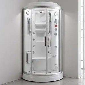 ARROW Branded Luxurious Arc Shape 6Mm Glass Độ Dày Máy Tính Wet Steam <span class=keywords><strong>Shower</strong></span> Room,Steam <span class=keywords><strong>Shower</strong></span> Cabin - Product Image 1