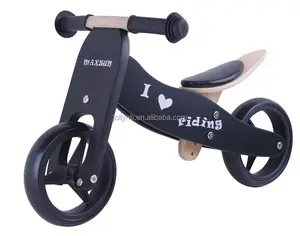 2-in-1 Safety Wooden Baby Tricycle Bikes for Child Education Toy